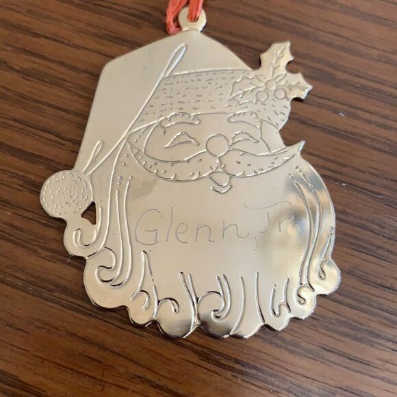 3 vintage brass engraved Lillikins Lillian Vernon Christmas tree ornaments - Picture 2 of 10